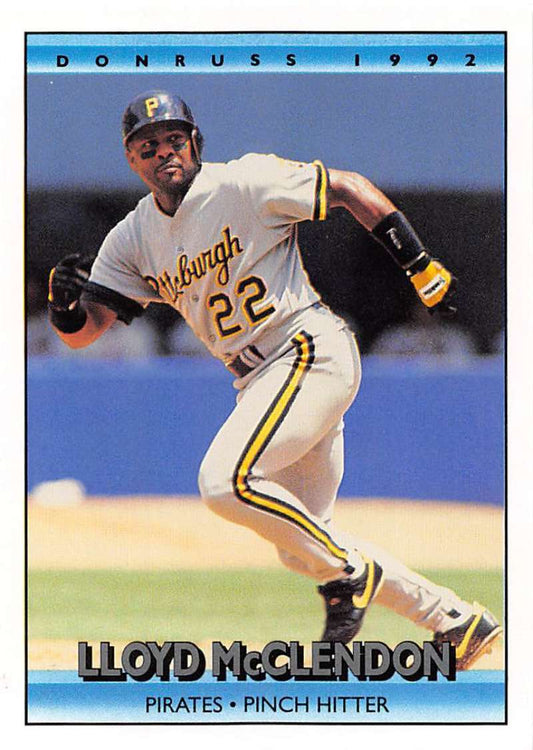 1992 Donruss Baseball #338 Lloyd McClendon  Pittsburgh Pirates  Image 1