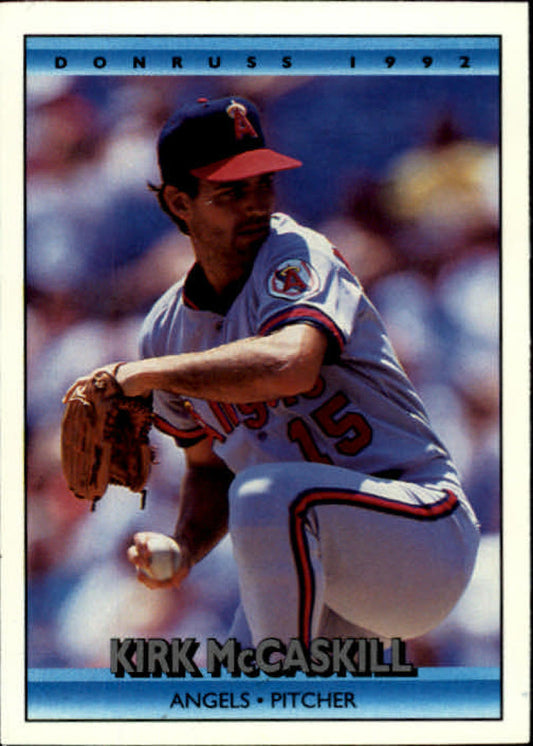 1992 Donruss Baseball #340 Kirk McCaskill  California Angels  Image 1