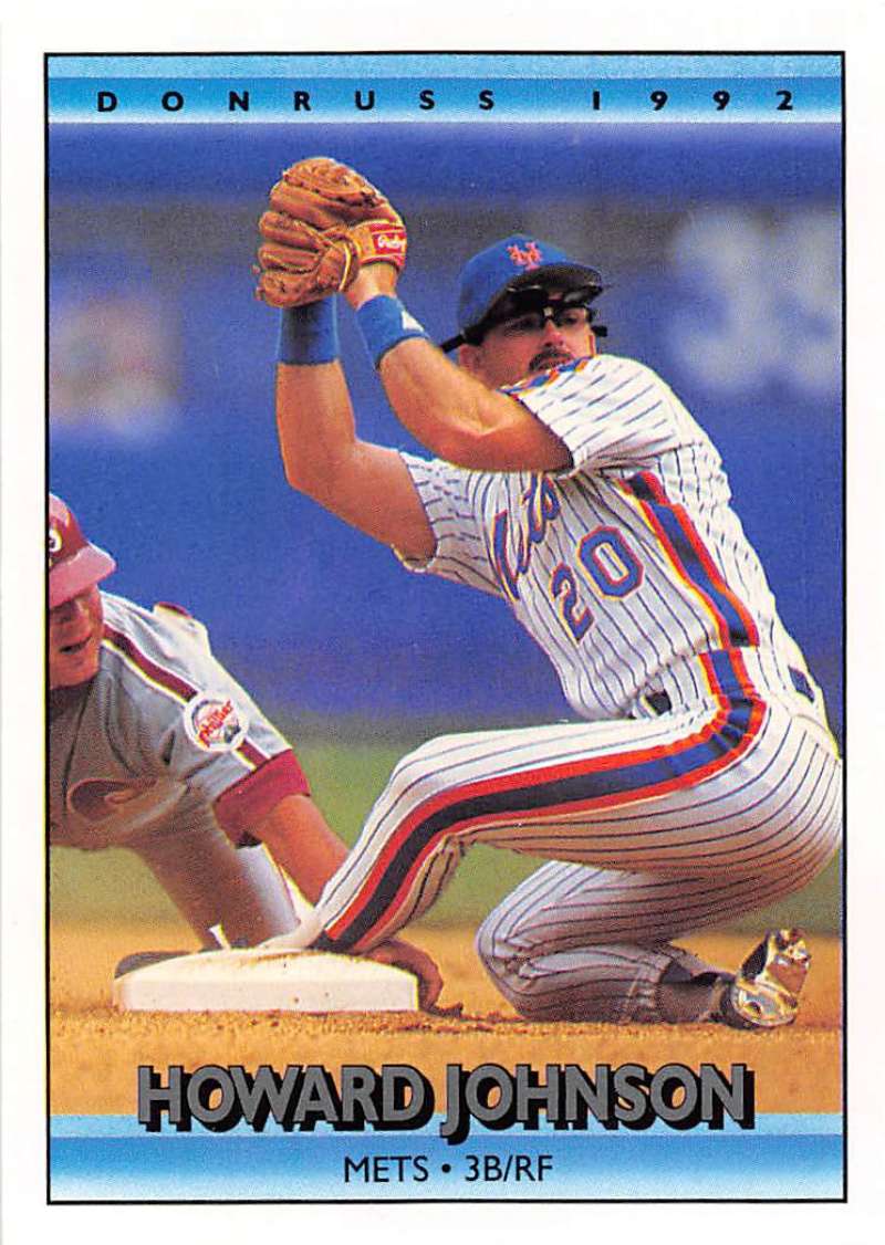 1992 Donruss Baseball #341 Howard Johnson New York Mets Image 1