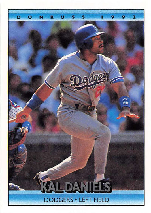 1992 Donruss Baseball #343 Kal Daniels  Los Angeles Dodgers  Image 1