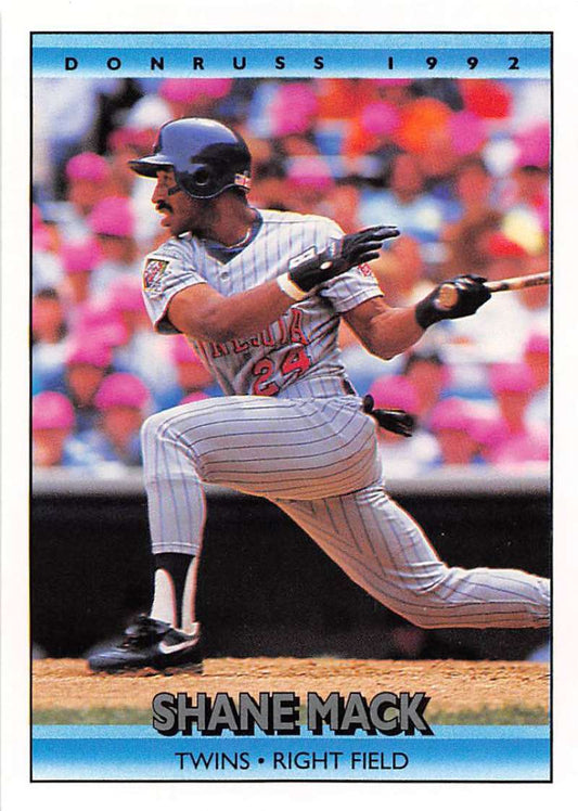 1992 Donruss Baseball #345 Shane Mack  Minnesota Twins  Image 1