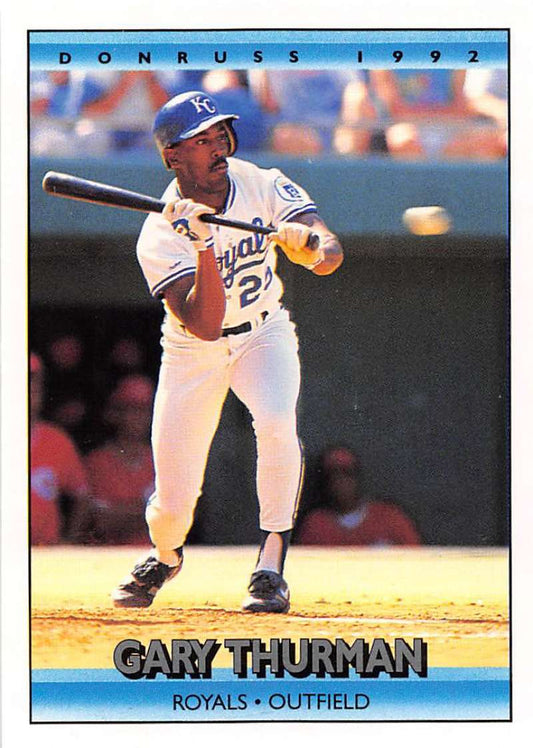 1992 Donruss Baseball #346 Gary Thurman  Kansas City Royals  Image 1