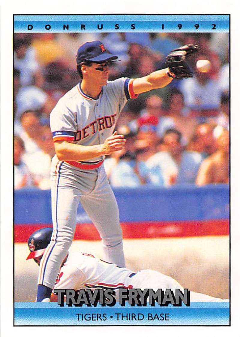 1992 Donruss Baseball #349 Travis Fryman Detroit Tigers Image 1