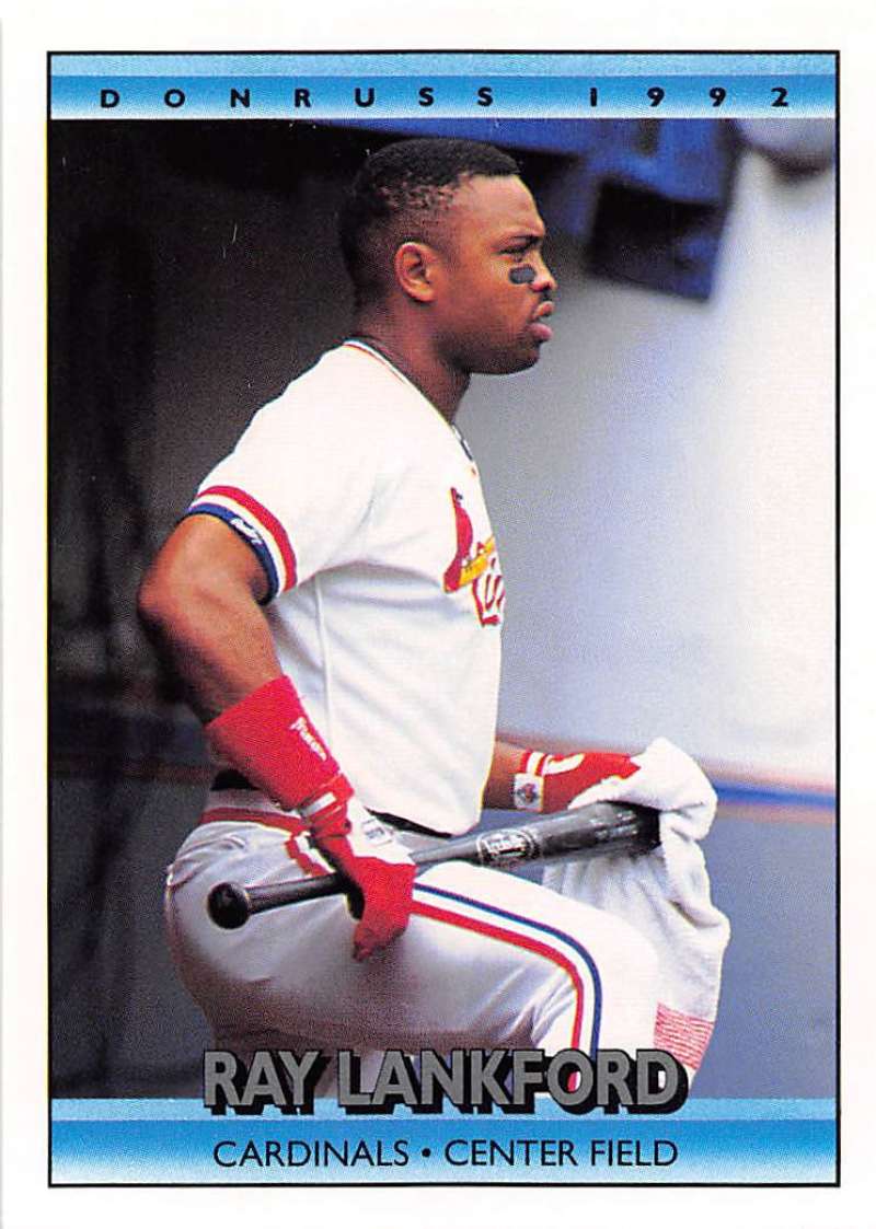 1992 Donruss Baseball #350 Ray Lankford St. Louis Cardinals Image 1
