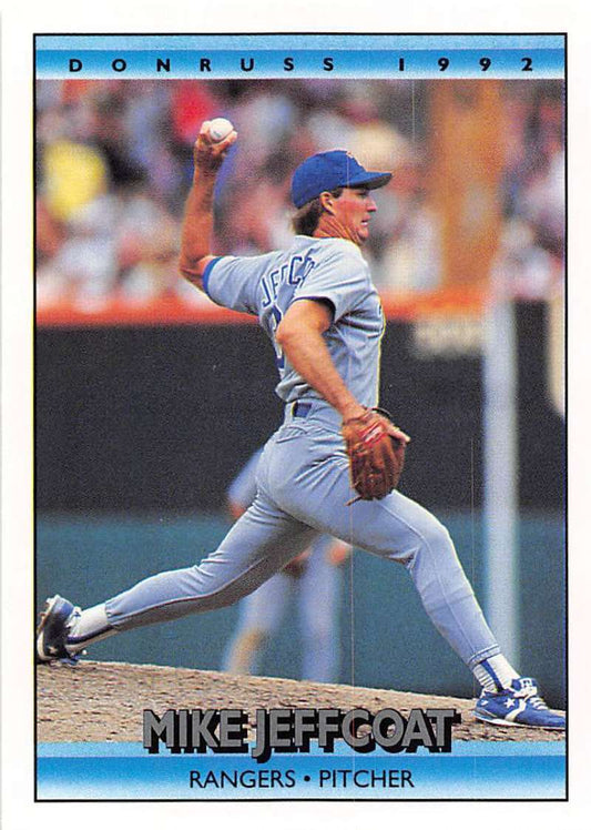 1992 Donruss Baseball #351 Mike Jeffcoat  Texas Rangers  Image 1