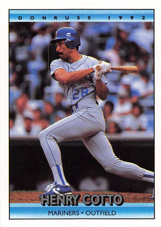 1992 Donruss Baseball #356 Henry Cotto  Seattle Mariners  Image 1