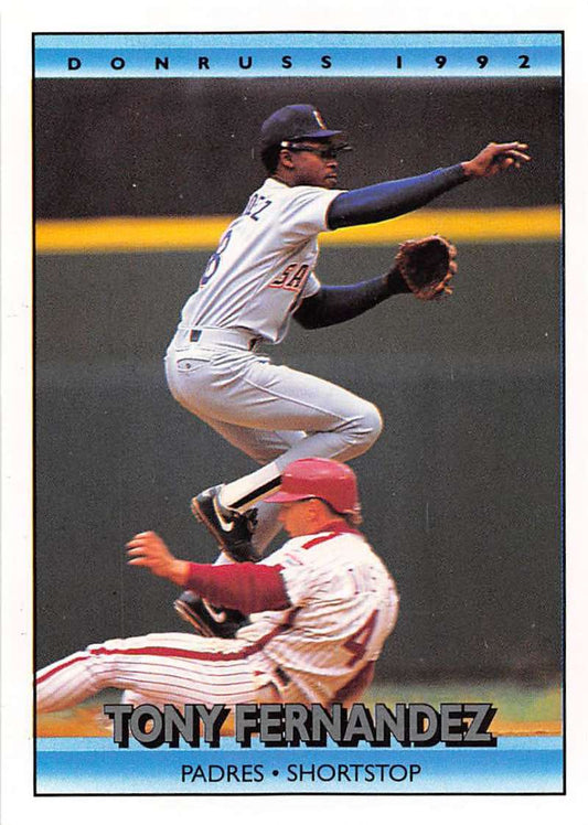 1992 Donruss Baseball #362 Tony Fernandez  San Diego Padres  Image 1