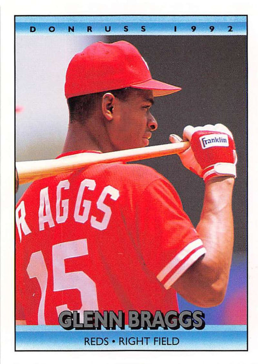 1992 Donruss Baseball #363 Glenn Braggs  Cincinnati Reds  Image 1