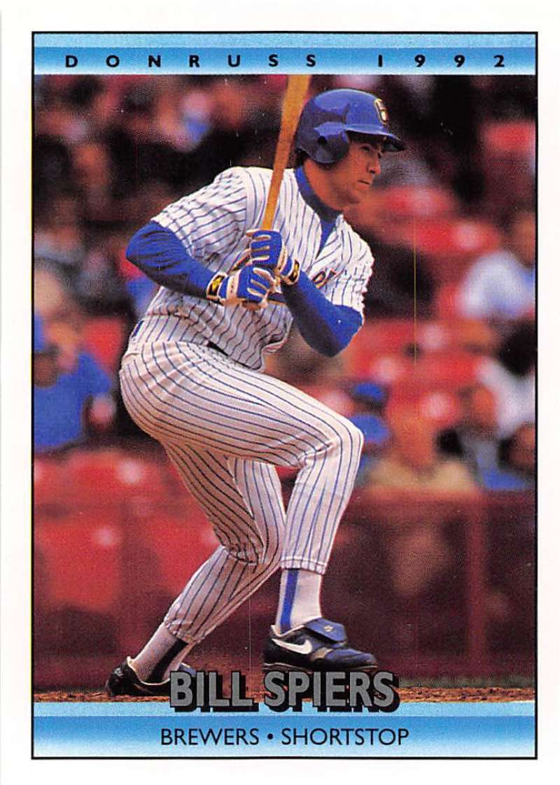 1992 Donruss Baseball #364 Bill Spiers Milwaukee Brewers Image 1