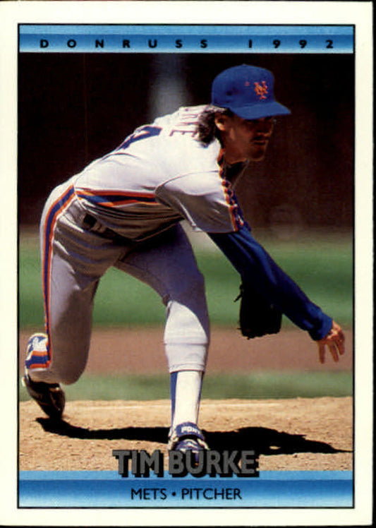 1992 Donruss Baseball #366 Tim Burke  New York Mets  Image 1
