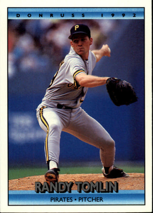 1992 Donruss Baseball #367 Randy Tomlin  Pittsburgh Pirates  Image 1
