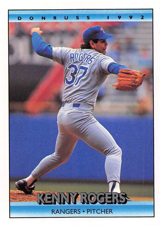 1992 Donruss Baseball #368 Kenny Rogers  Texas Rangers  Image 1