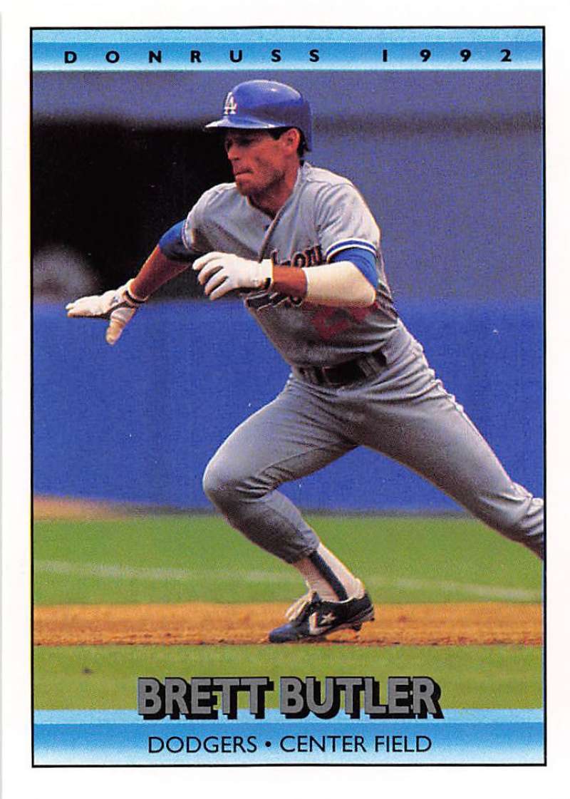 1992 Donruss Baseball #369 Brett Butler Los Angeles Dodgers Image 1