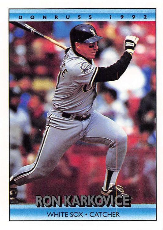 1992 Donruss Baseball #374 Ron Karkovice  Chicago White Sox  Image 1