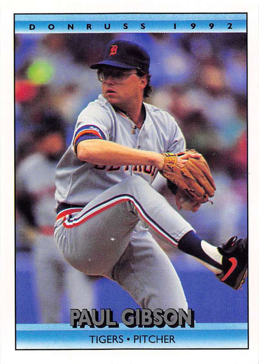 1992 Donruss Baseball #375 Paul Gibson  Detroit Tigers  Image 1