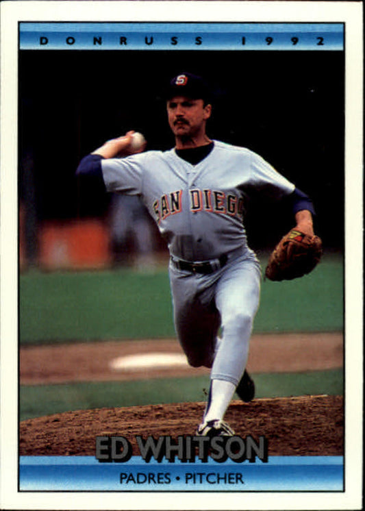 1992 Donruss Baseball #380 Ed Whitson  San Diego Padres  Image 1