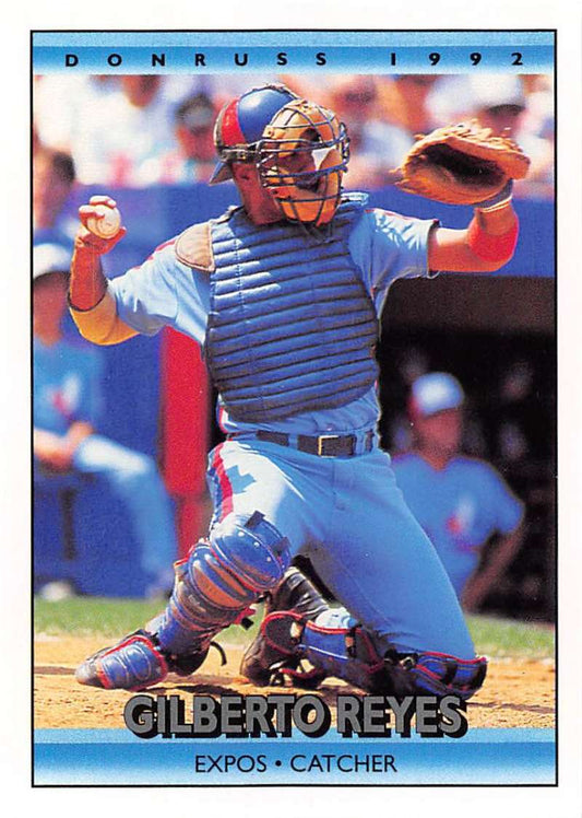 1992 Donruss Baseball #381 Gilberto Reyes  Montreal Expos  Image 1