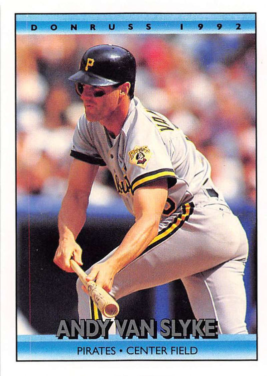 1992 Donruss Baseball #383 Andy Van Slyke  Pittsburgh Pirates  Image 1