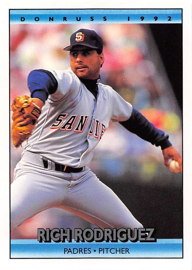 1992 Donruss Baseball #388 Rich Rodriguez San Diego Padres Image 1