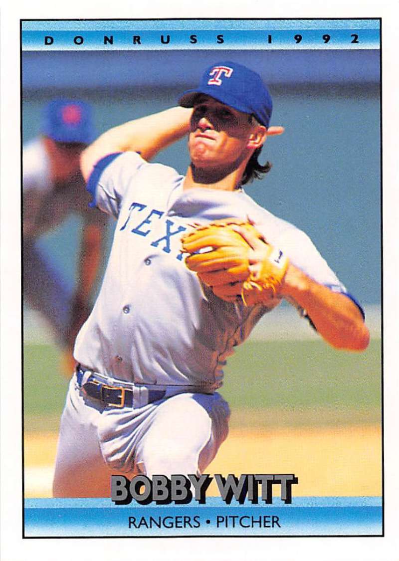1992 Donruss Baseball #391 Bobby Witt Texas Rangers Image 1