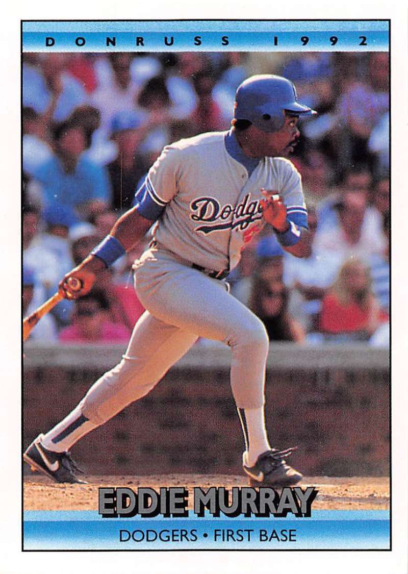 1992 Donruss Baseball #392 Eddie Murray Los Angeles Dodgers Image 1