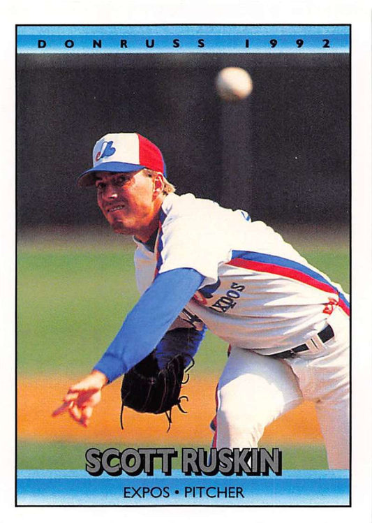 1992 Donruss Baseball #394 Scott Ruskin  Montreal Expos  Image 1