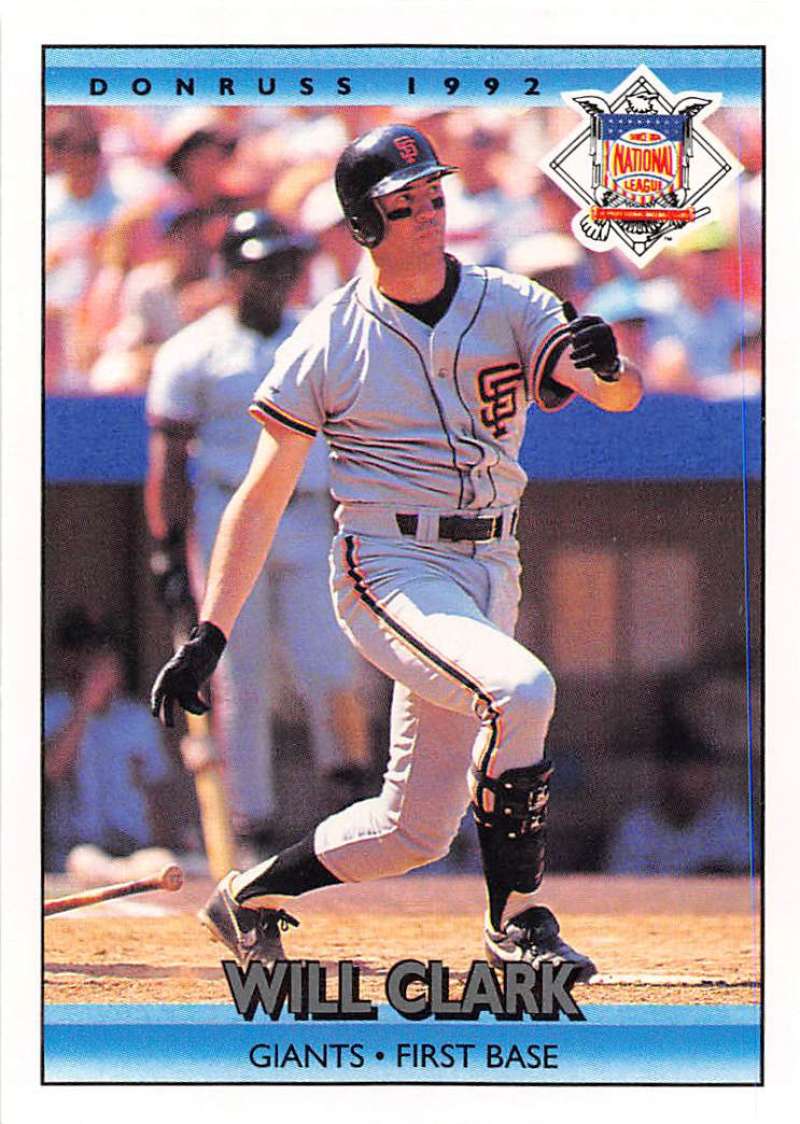 1992 Donruss Baseball #428 Will Clark AS San Francisco Giants Image 1