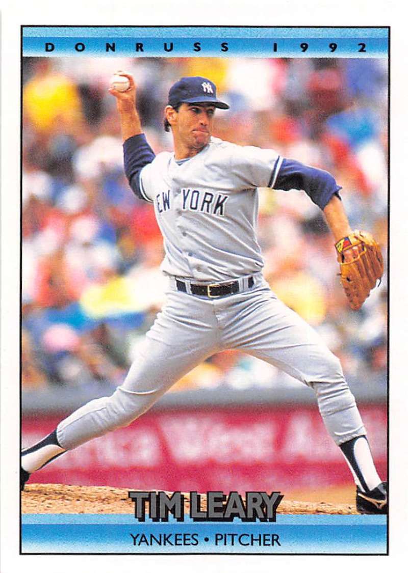 1992 Donruss Baseball #433 Tim Leary New York Yankees Image 1