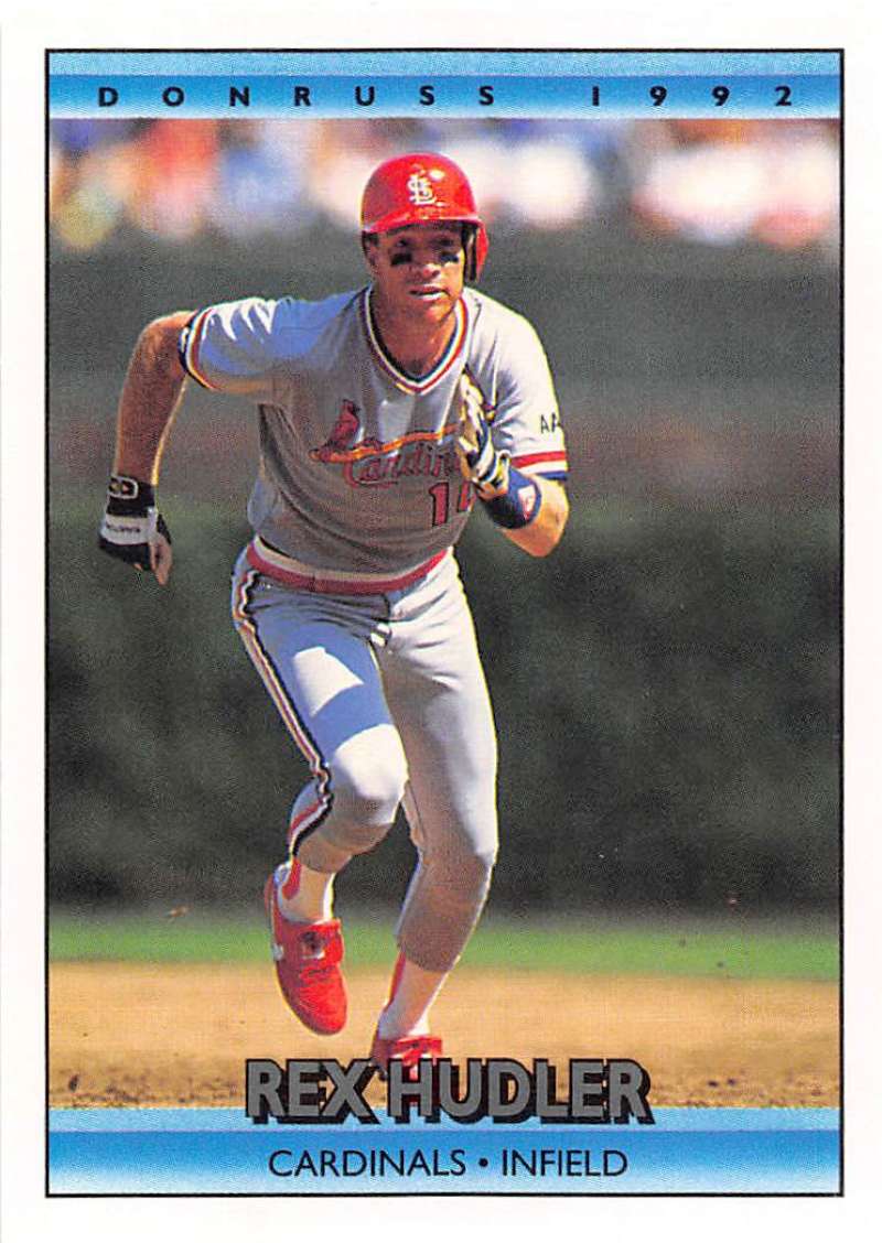 1992 Donruss Baseball #438 Rex Hudler St. Louis Cardinals Image 1