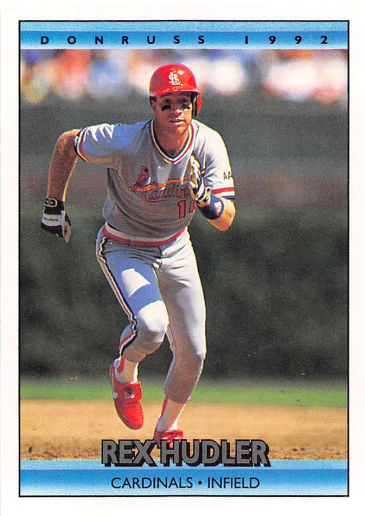 1992 Donruss Baseball #438 Rex Hudler  St. Louis Cardinals  Image 1