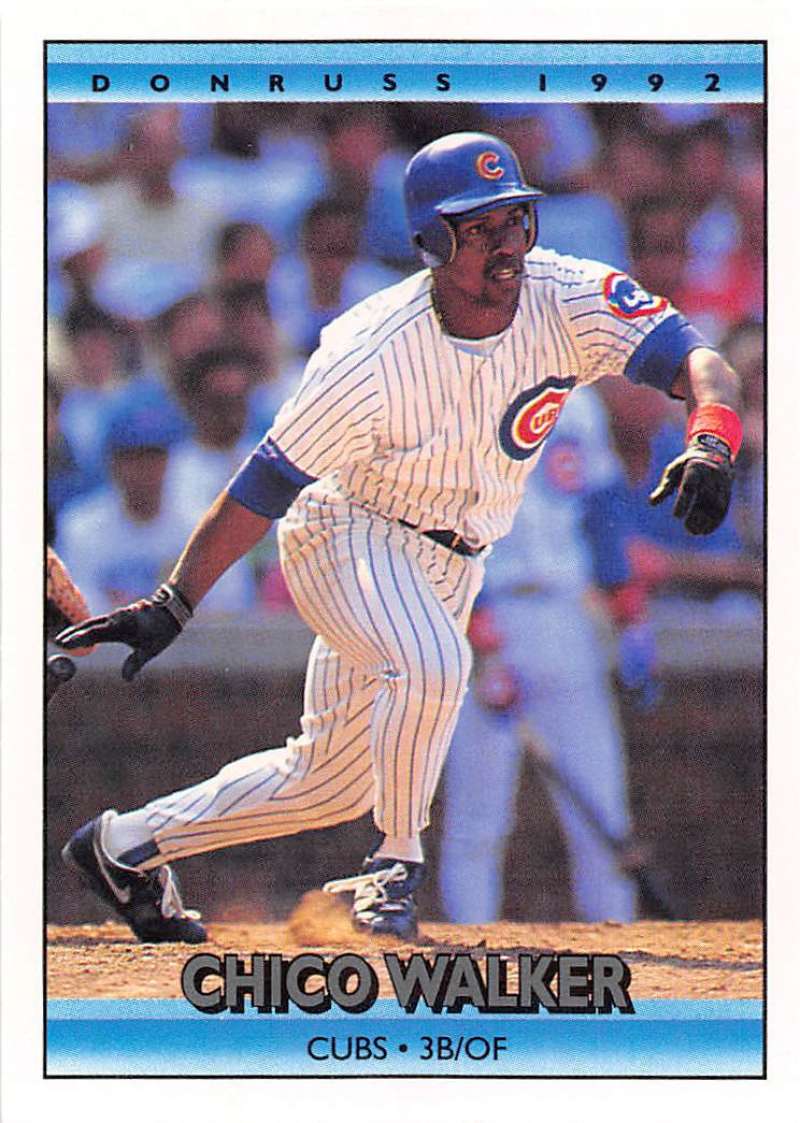 1992 Donruss Baseball #439 Chico Walker Chicago Cubs Image 1