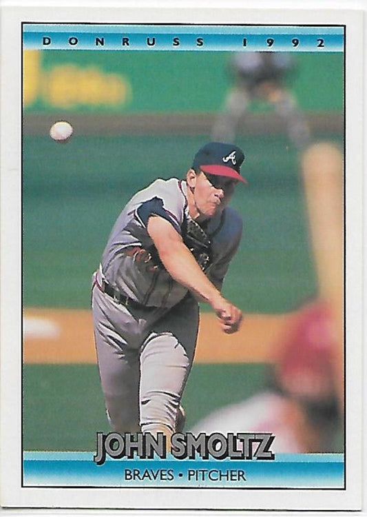 1992 Donruss Baseball #442 John Smoltz  Atlanta Braves  Image 1