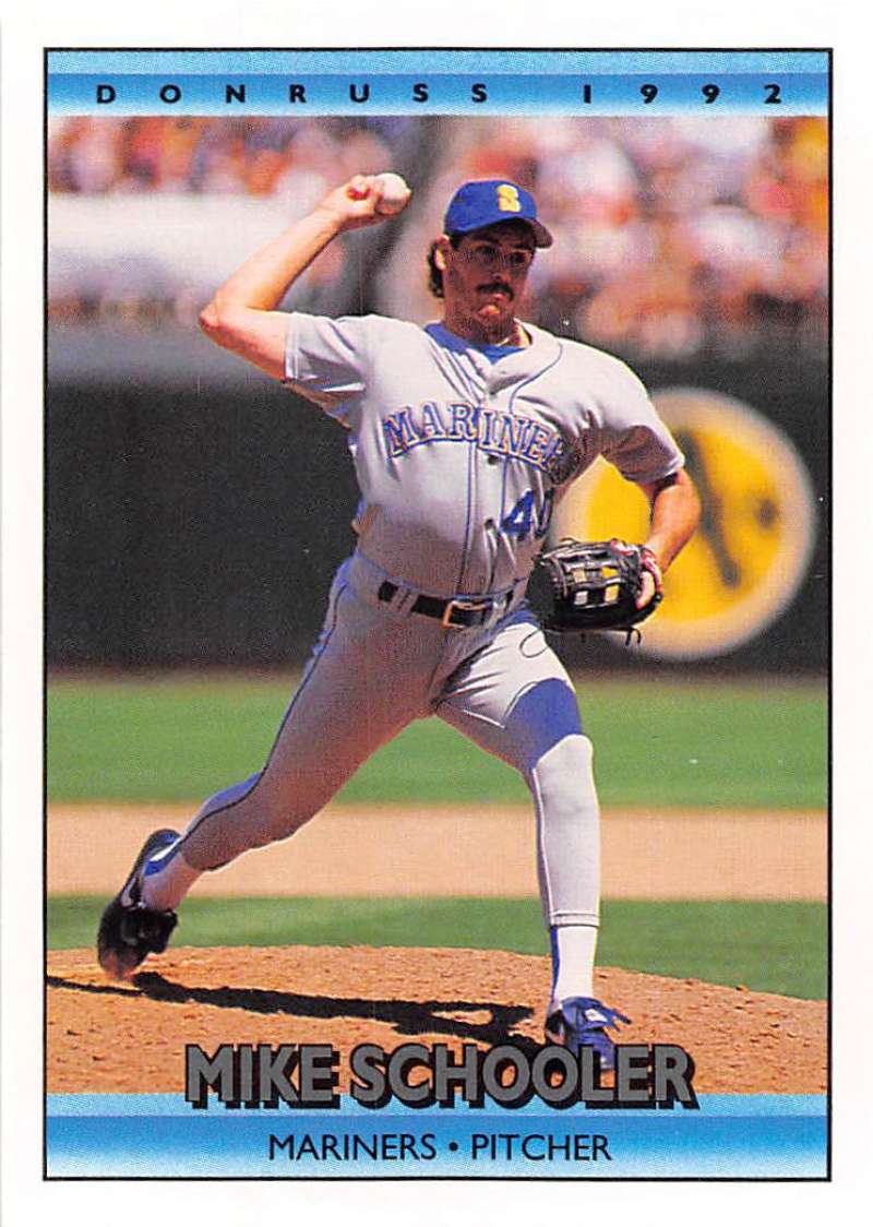 1992 Donruss Baseball #444 Mike Schooler Seattle Mariners Image 1