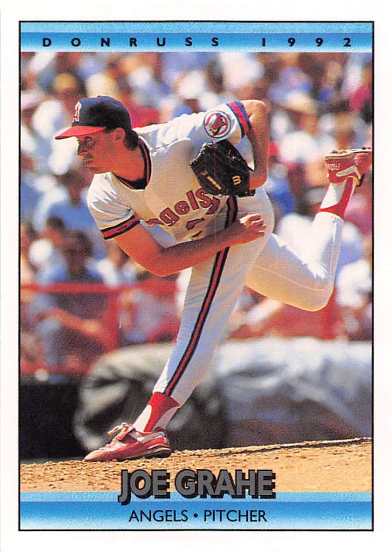 1992 Donruss Baseball #445 Joe Grahe California Angels Image 1