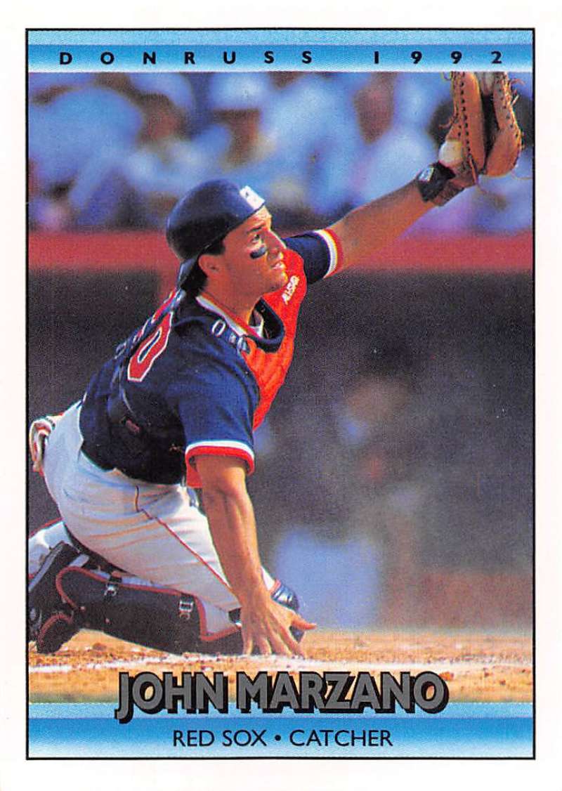 1992 Donruss Baseball #448 John Marzano Boston Red Sox Image 1