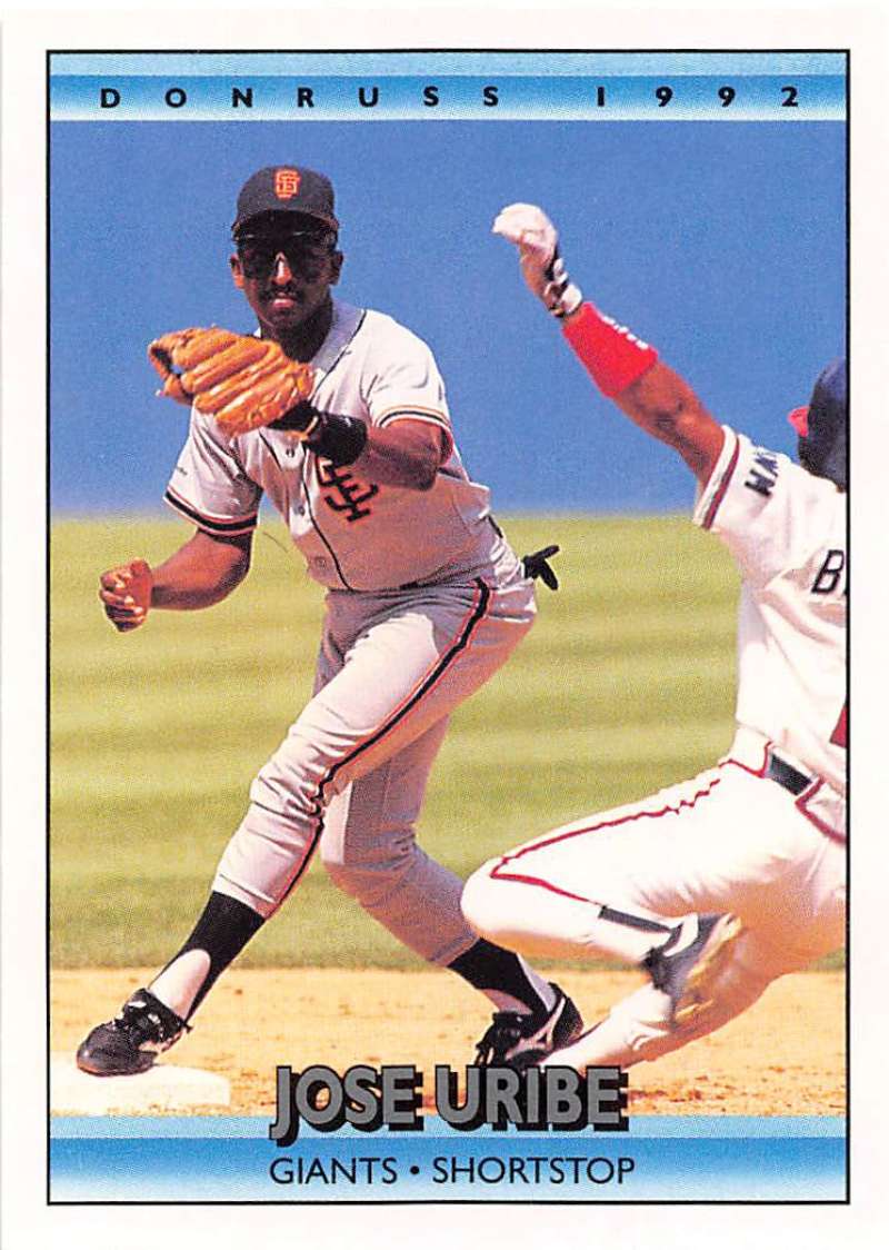 1992 Donruss Baseball #453 Jose Uribe San Francisco Giants Image 1