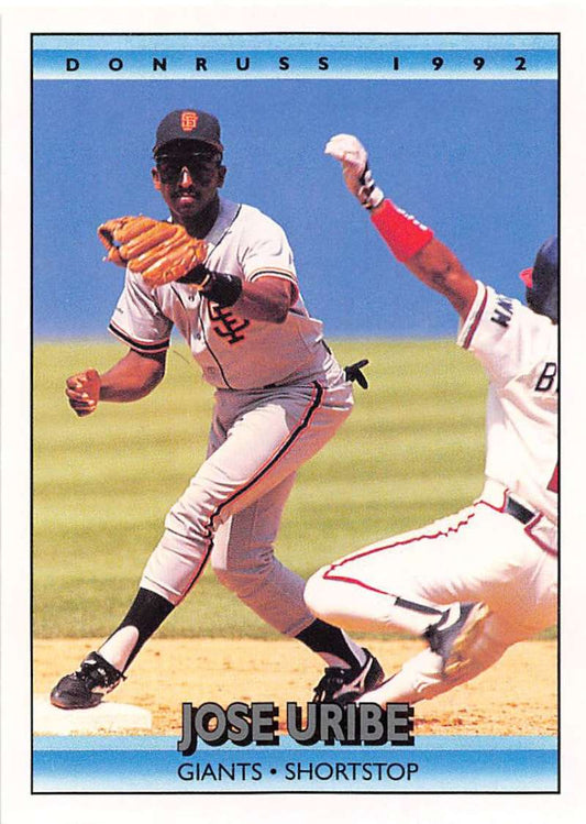 1992 Donruss Baseball #453 Jose Uribe  San Francisco Giants  Image 1