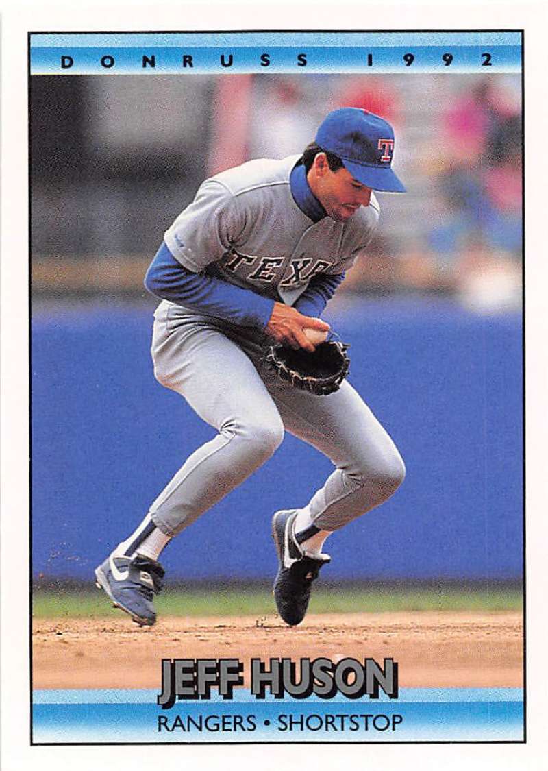 1992 Donruss Baseball #456 Jeff Huson Texas Rangers Image 1