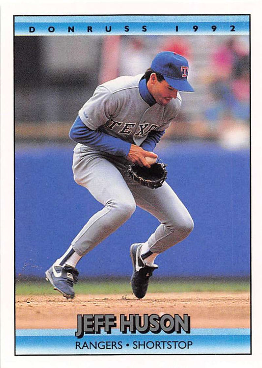 1992 Donruss Baseball #456 Jeff Huson  Texas Rangers  Image 1