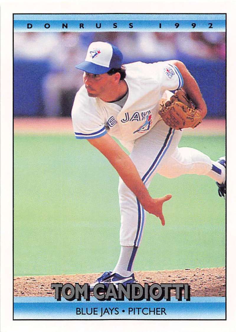 1992 Donruss Baseball #459 Tom Candiotti Toronto Blue Jays Image 1