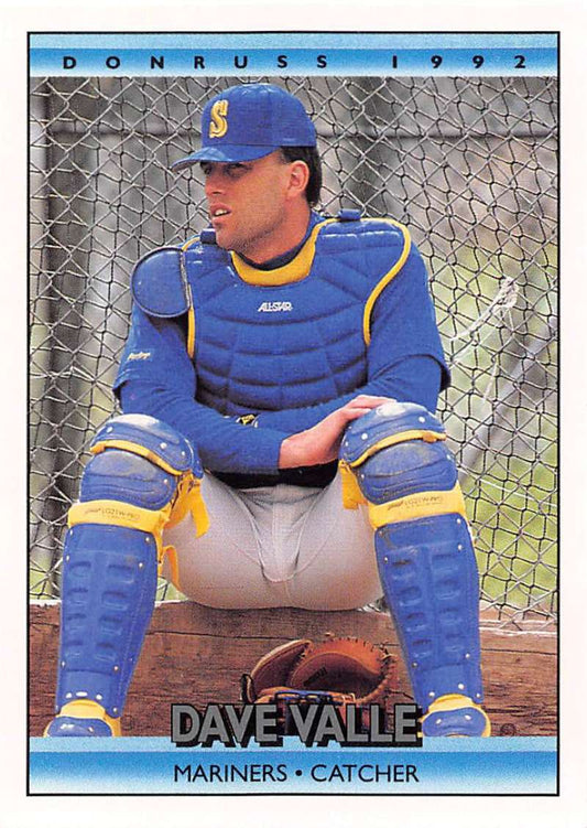 1992 Donruss Baseball #462 Dave Valle  Seattle Mariners  Image 1