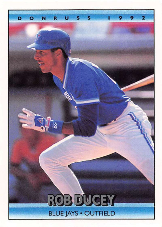 1992 Donruss Baseball #466 Rob Ducey  Toronto Blue Jays  Image 1