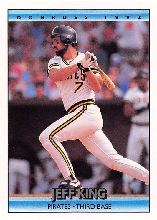 1992 Donruss Baseball #468 Jeff King  Pittsburgh Pirates  Image 1