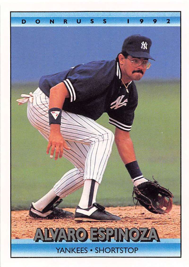 1992 Donruss Baseball #474 Alvaro Espinoza New York Yankees Image 1