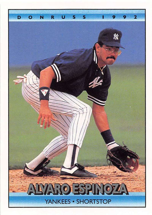 1992 Donruss Baseball #474 Alvaro Espinoza  New York Yankees  Image 1