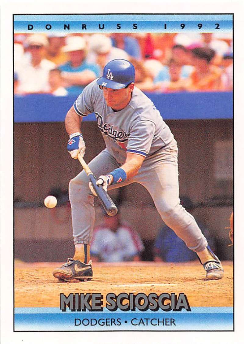 1992 Donruss Baseball #480 Mike Scioscia Los Angeles Dodgers Image 1