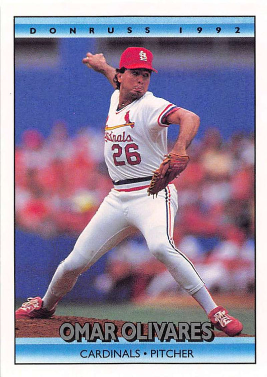 1992 Donruss Baseball #481 Omar Olivares  St. Louis Cardinals  Image 1