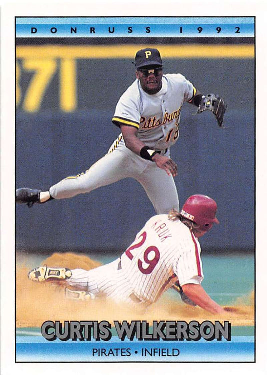 1992 Donruss Baseball #489 Curtis Wilkerson  Pittsburgh Pirates  Image 1