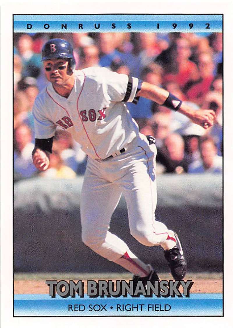 1992 Donruss Baseball #490 Tom Brunansky Boston Red Sox Image 1