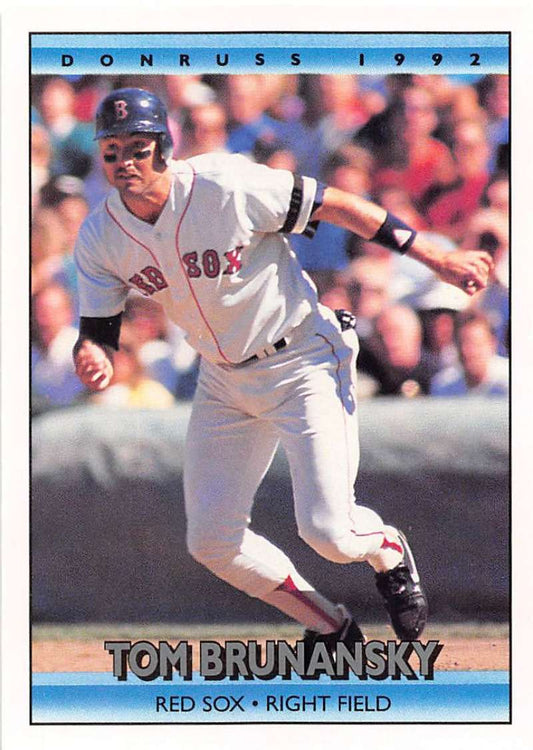 1992 Donruss Baseball #490 Tom Brunansky  Boston Red Sox  Image 1